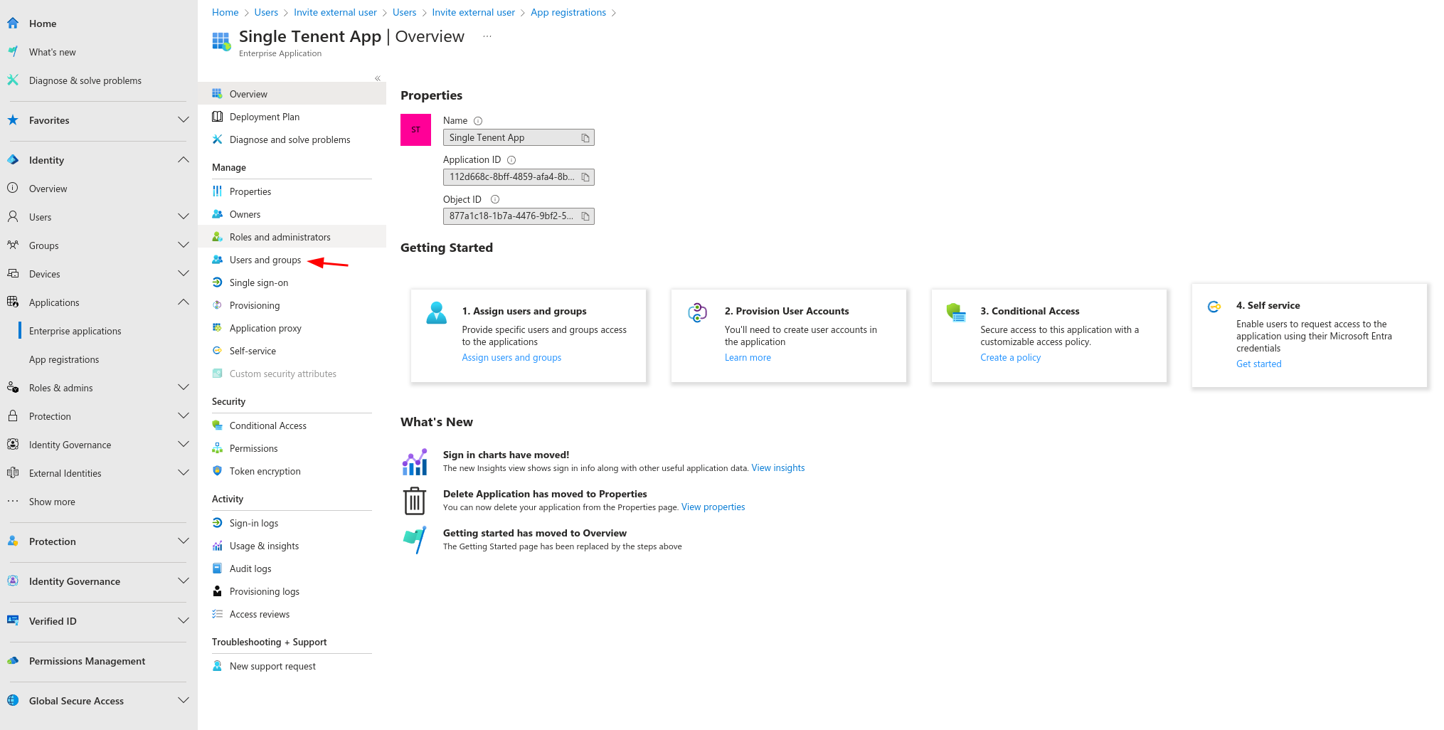 Click on Users and Groups